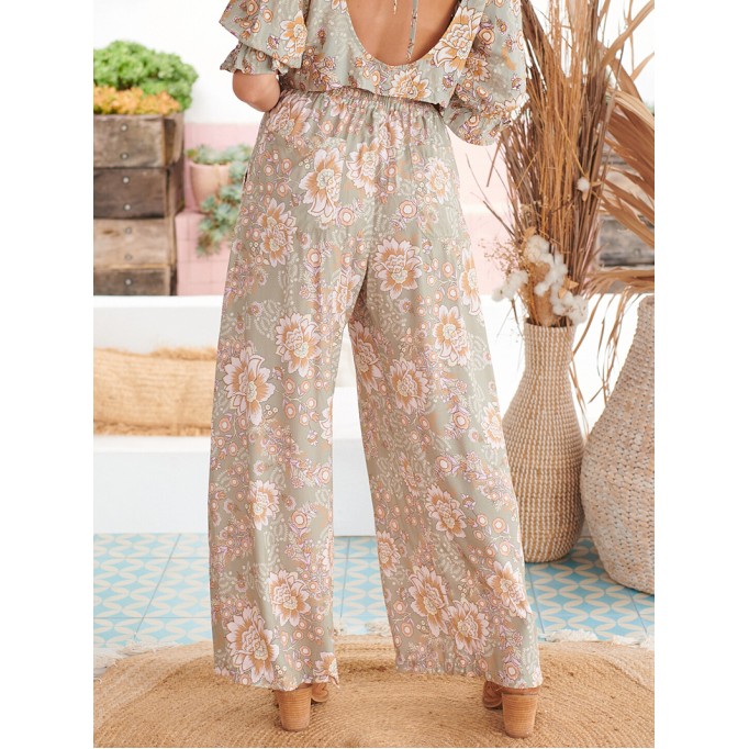 Loose Print Casual Breeze Trousers 2023