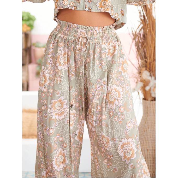 Loose Print Casual Breeze Trousers 2023