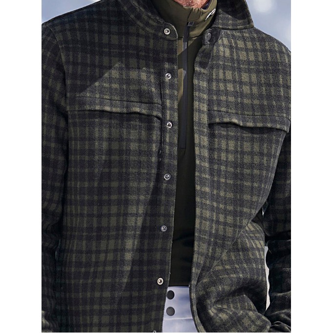 Men's Casual Oversized Plaid Coat Jacket