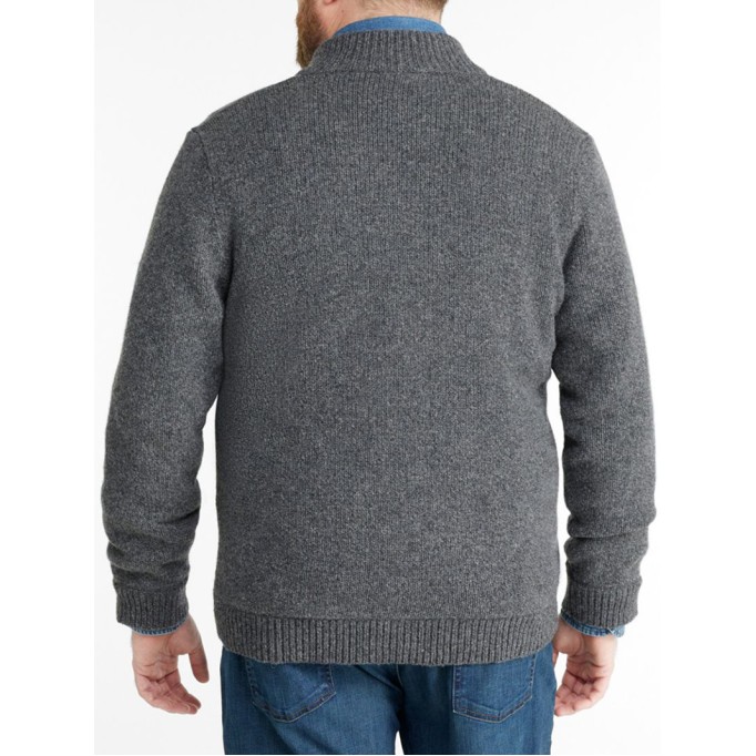 Men's Classic Full Zip Shredded Wool Sweater