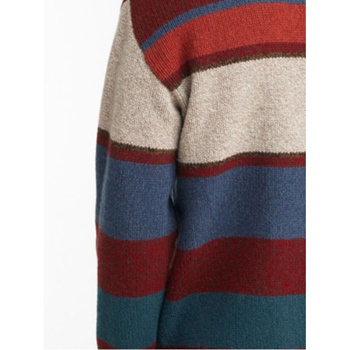 Men's Classic Half Zip Shredded Wool Sweater