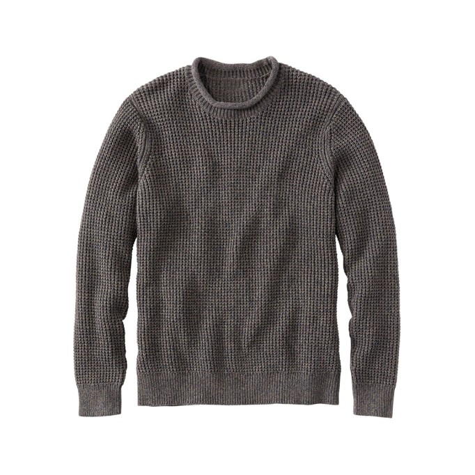 Men's organic cotton waffle turtleneck sweater