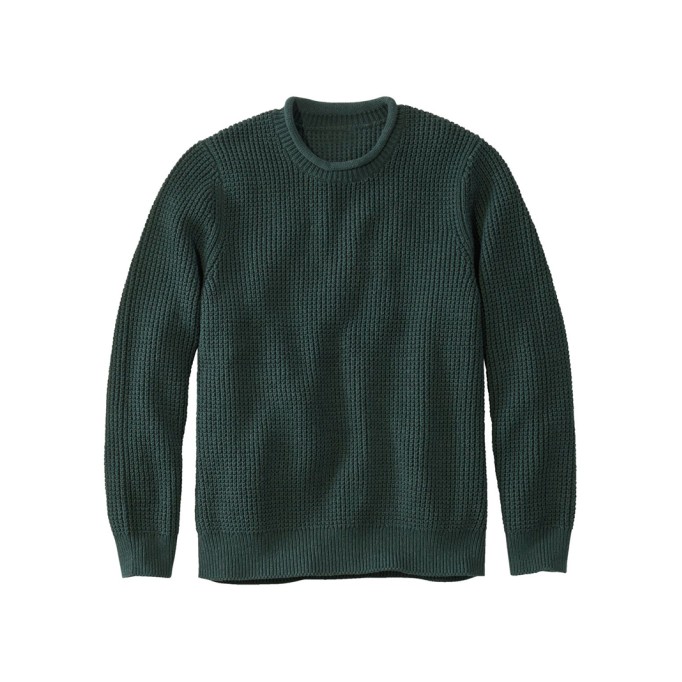 Men's organic cotton waffle turtleneck sweater