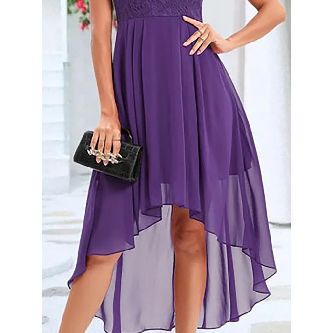 Purple lace elegant dress