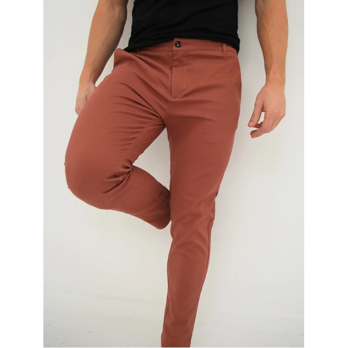 Red Stretch Twill Men's Pants