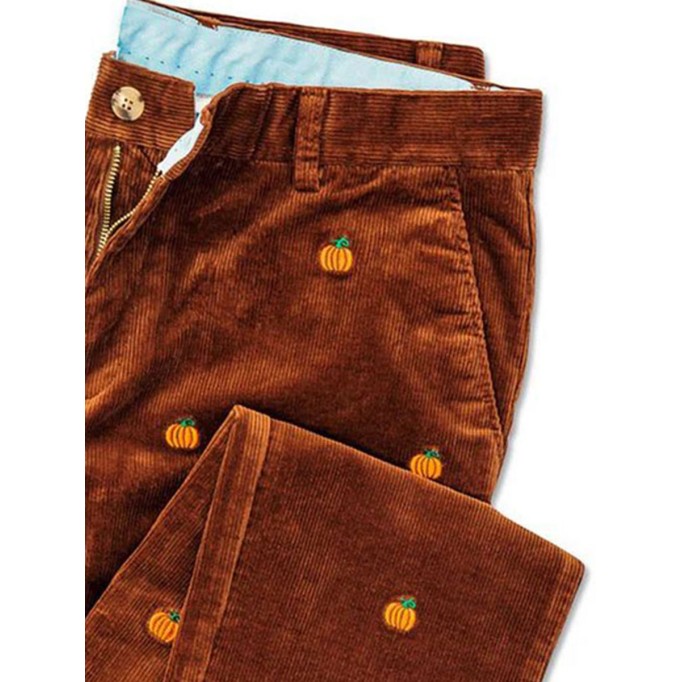 Vintage corduroy pumpkin track pants