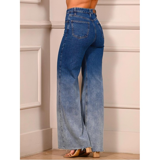 Women's Casual Gradient Jeans Trousers