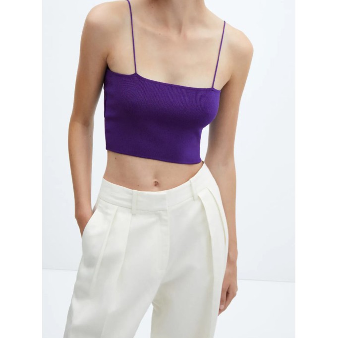 Women's purple suspender pantsuit